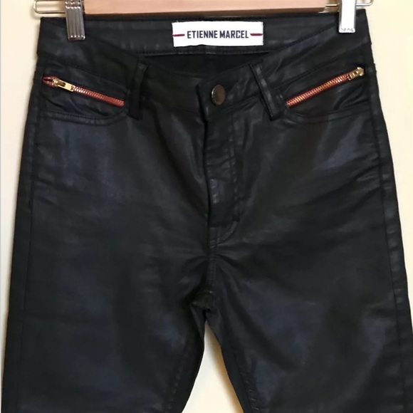 Etienne Marcel Coated Skinny Jeans - Picture 2 of 7